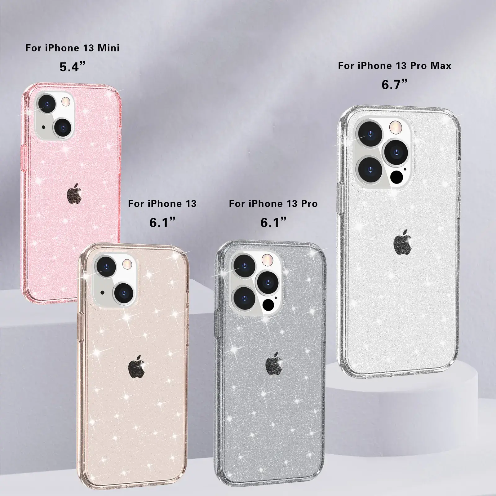 Customize Bling Bling iPhone 13 Pro PC and TPU Back Case 