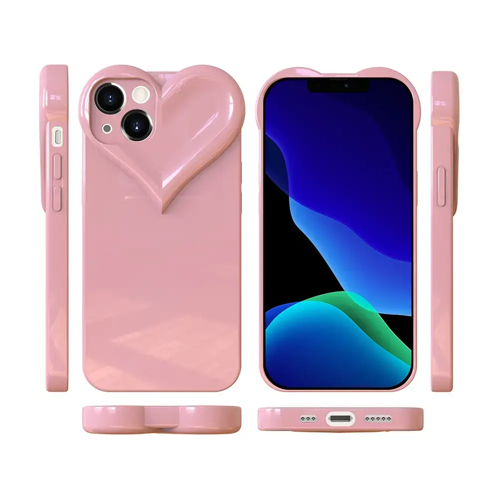 Lovely Heart Shape Fashion Case For iPhone 13 Pro