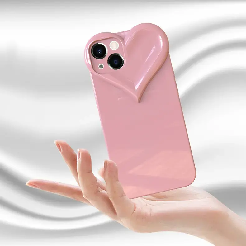 Lovely Heart Shape Fashion Case For iPhone 13 Pro