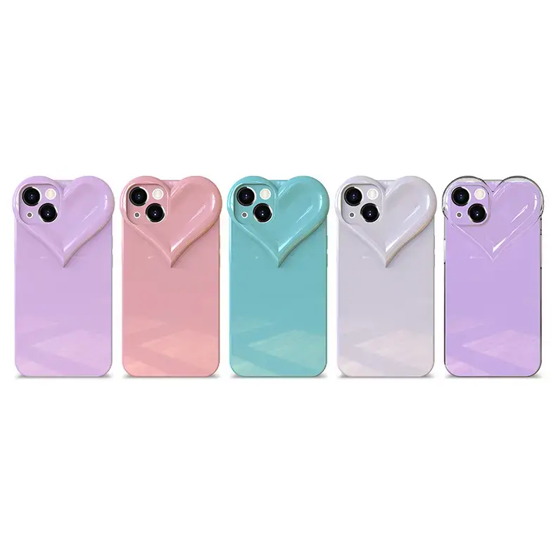 Lovely Heart Shape Fashion Case For iPhone 13 Pro