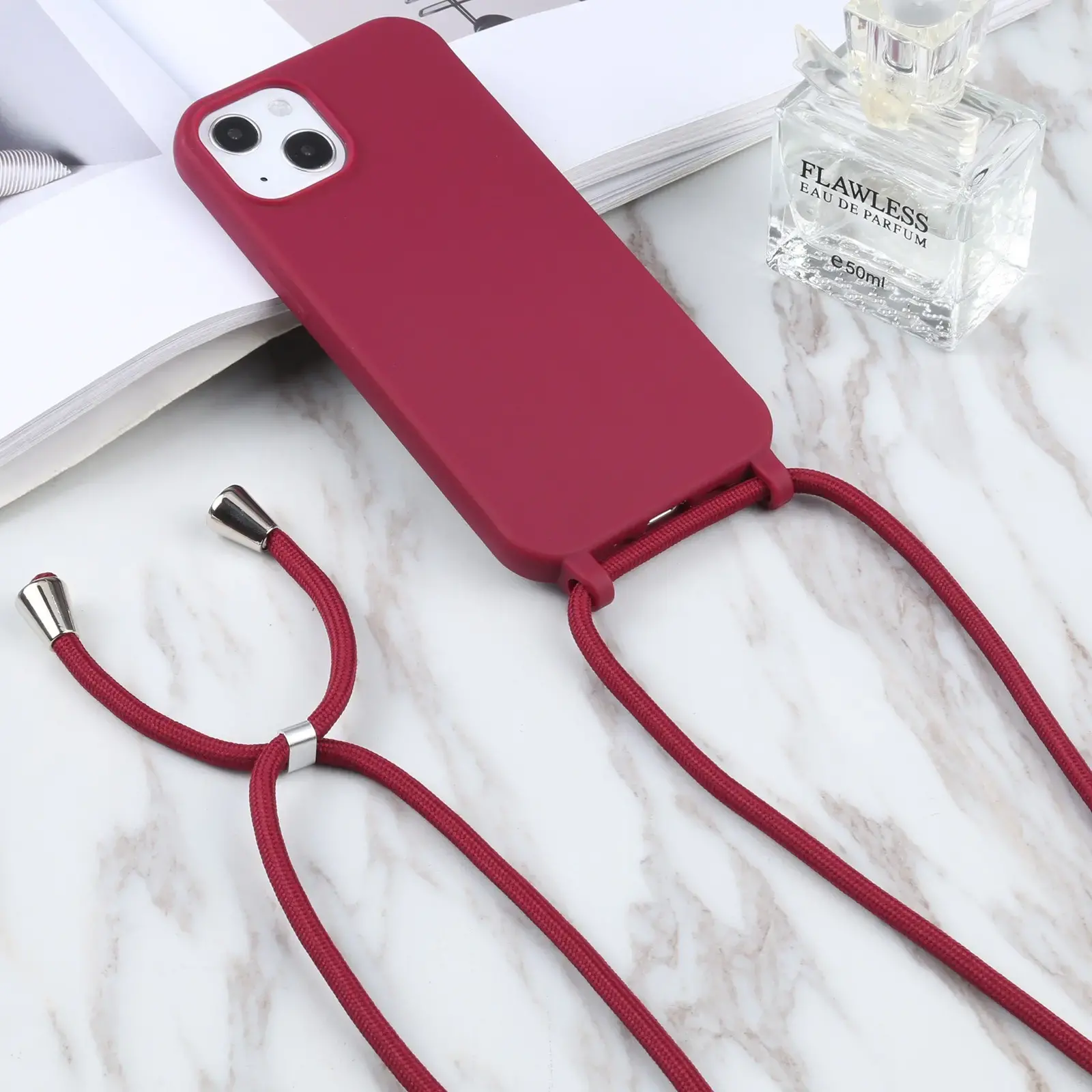 Eco Friendly iPhone 13 Biodegradable Phone Case With Crossbody Lanyard Strap 