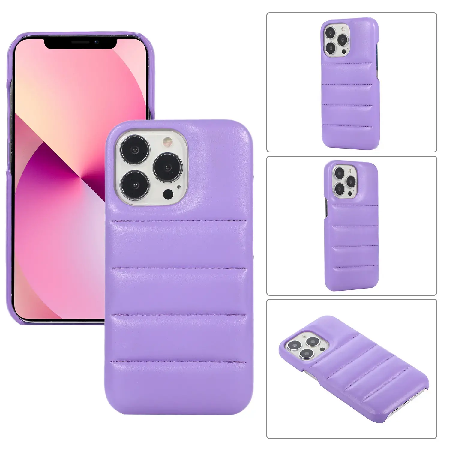 iPhone 13 Pro Case Puffer Soft Touch Puffer Jacket Materials Phone Case