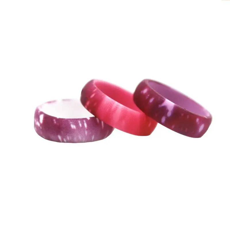 personalize patterned silicone wedding bands