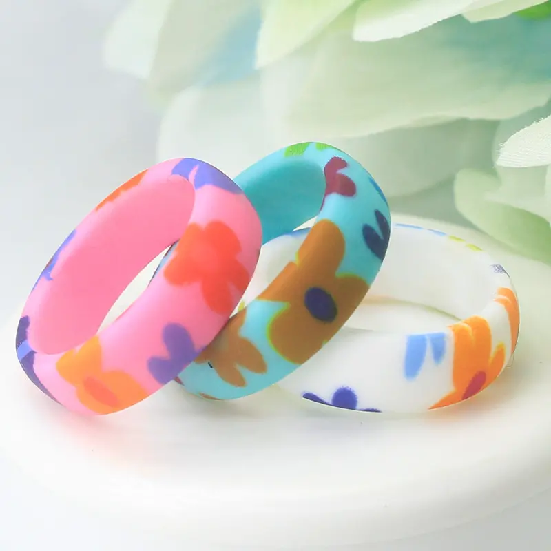 silicone rings with customs pattern manufacturer