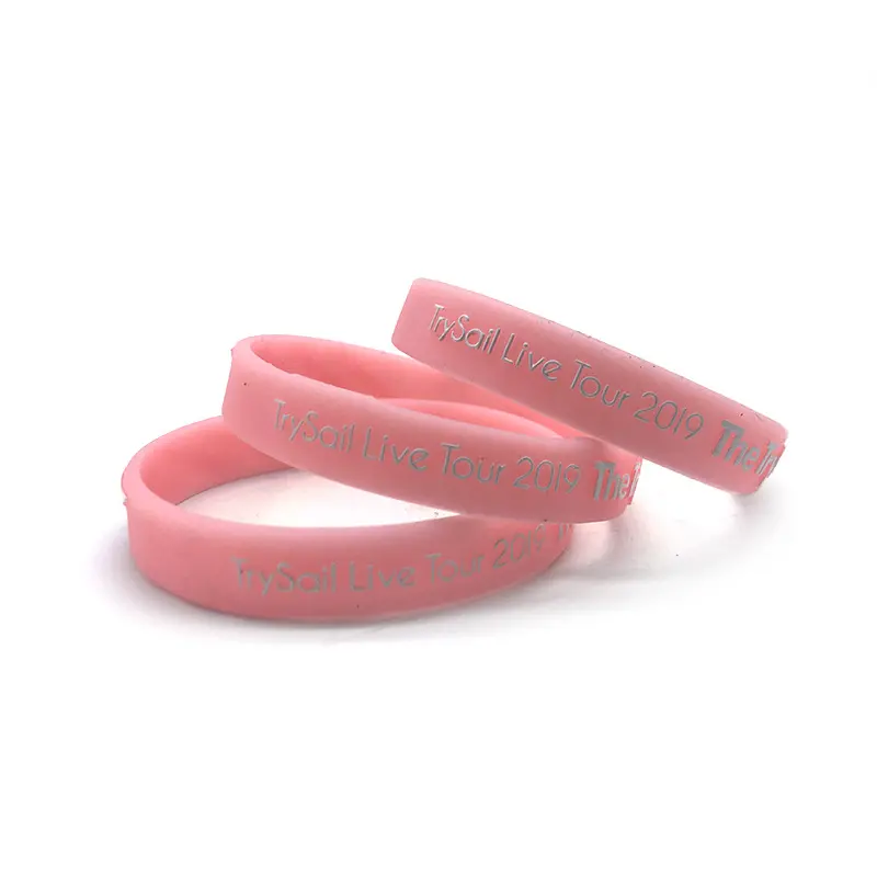 embossed silicone bracelet