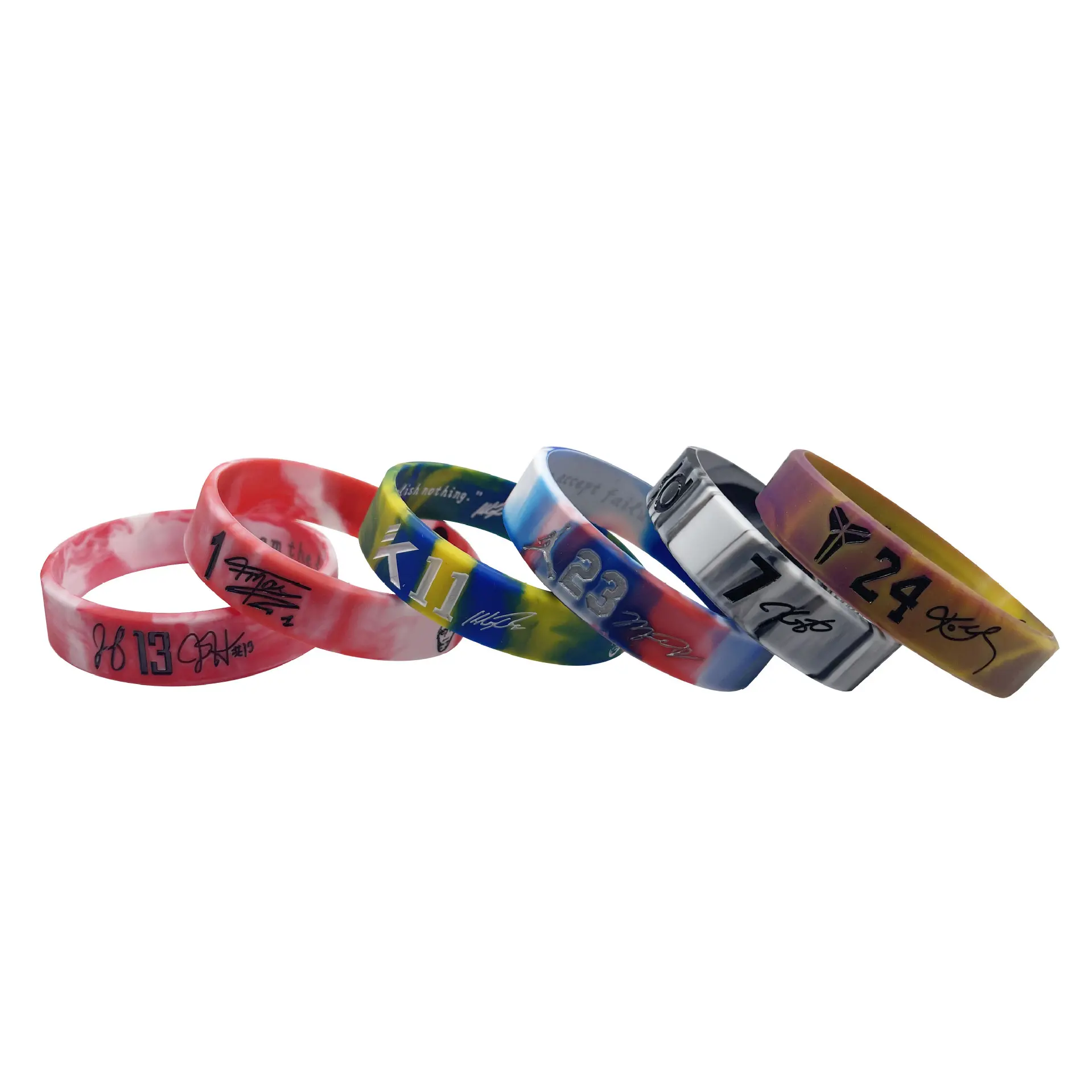 ink injected silicone wristband