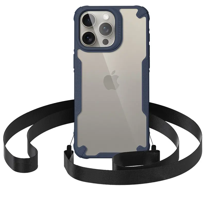 tough phone cover for iphone 15 pro with strap