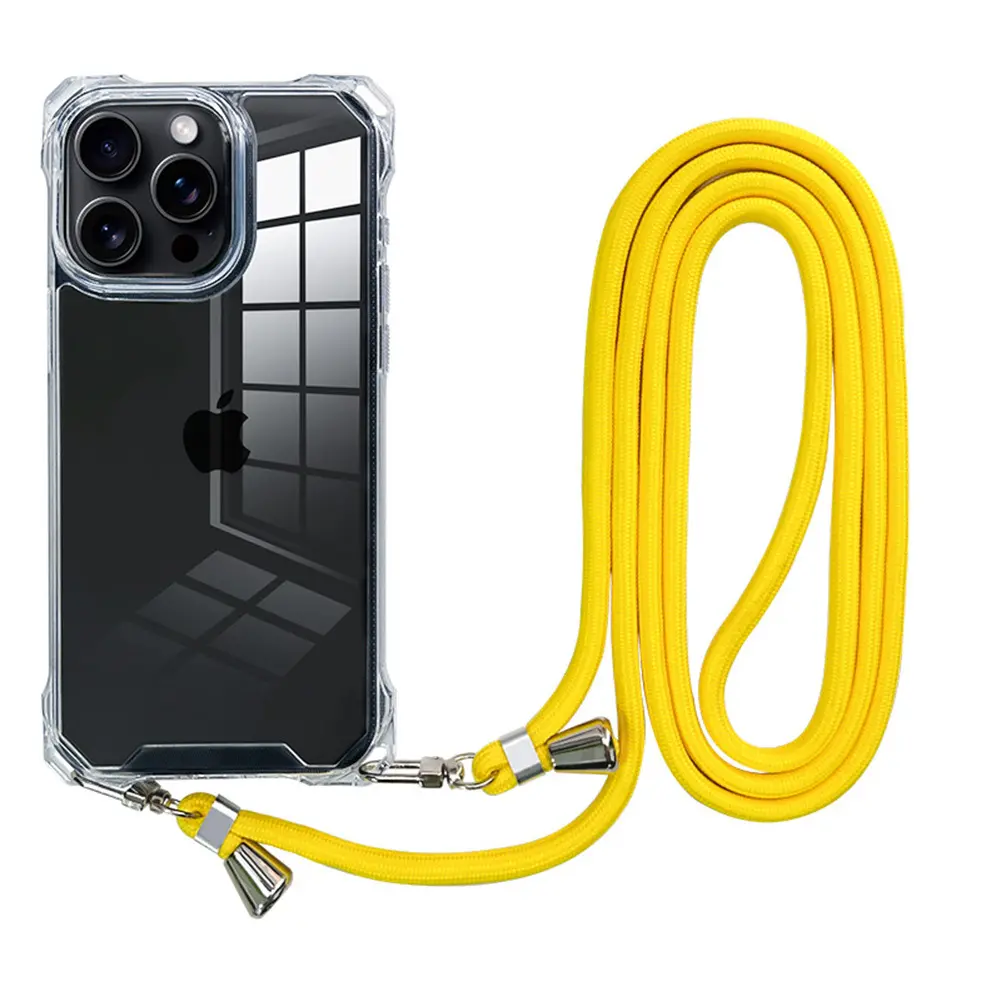 Lightweight thin TPU cover with shoulder strap for iphone 15 pro