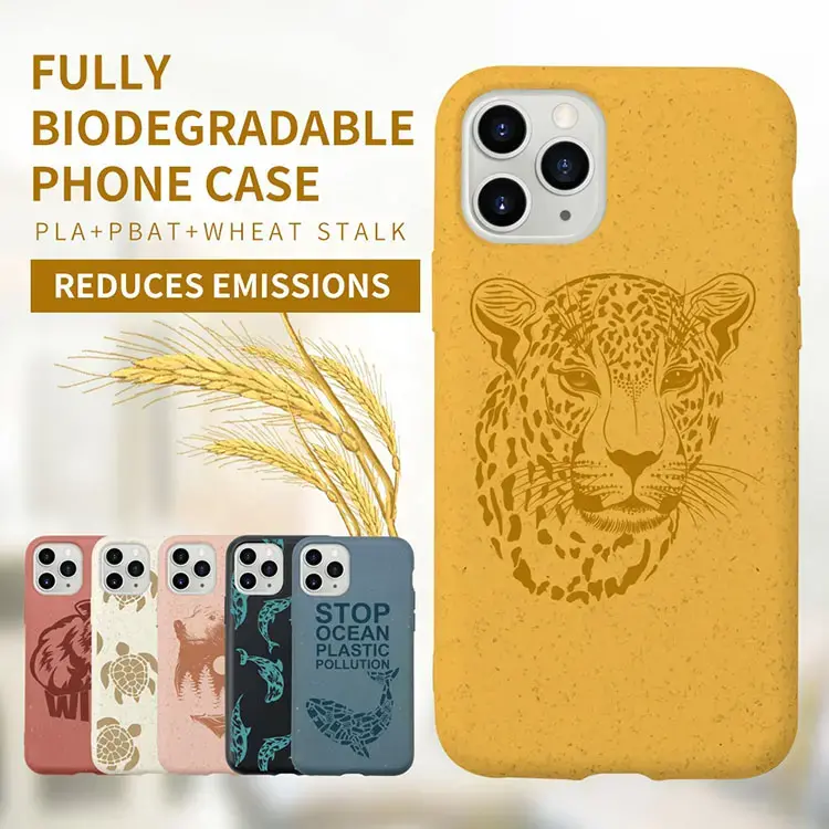 Patterned Bio Degradable eco-friendly phone case for iphone 11