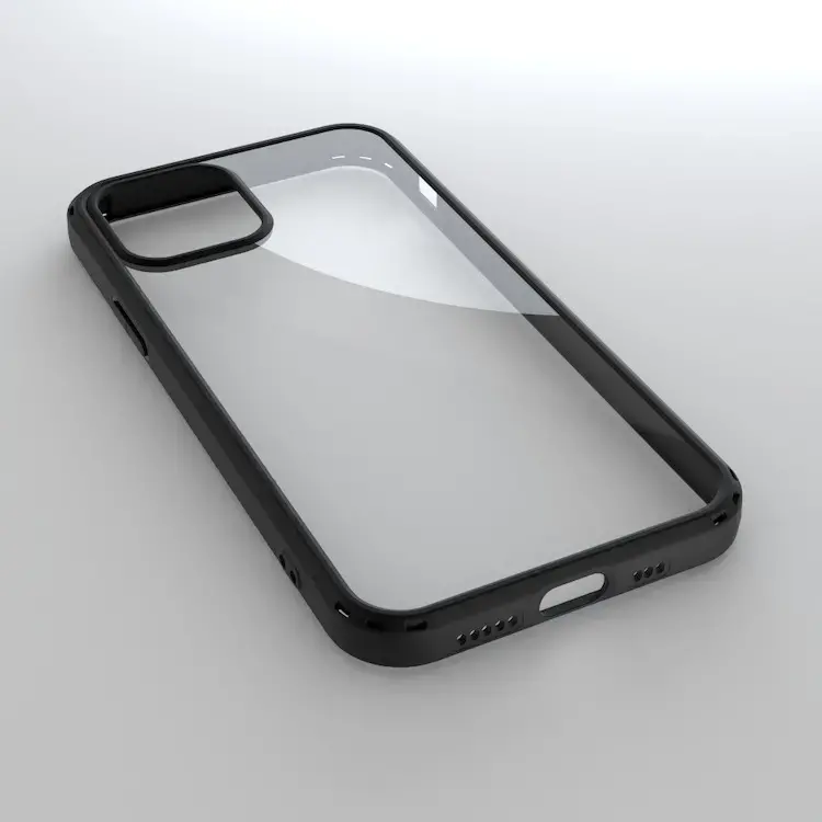 Hard PC And Flexible TPU Frame Transparent Cover Case for iPhone 12