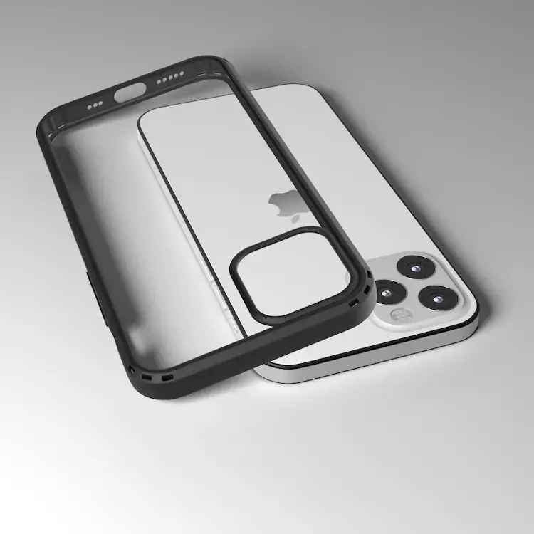 Hard PC And Flexible TPU Frame Transparent Cover Case for iPhone 12