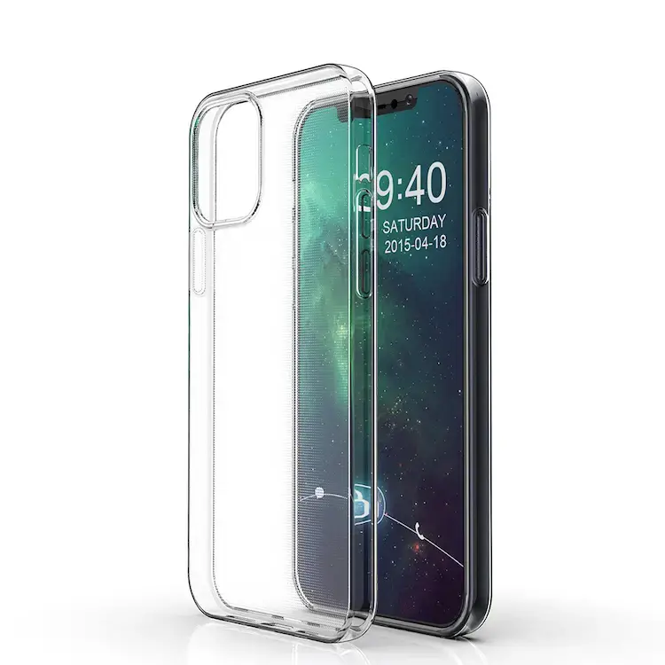  Premium Crystal Clear Soft TPU Gel Ultra-Thin Transparent Flexible Cover Case for iPhone 12