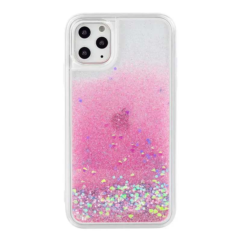 Custmize quicksand liquid sand flowing phone cases for iPhone 11