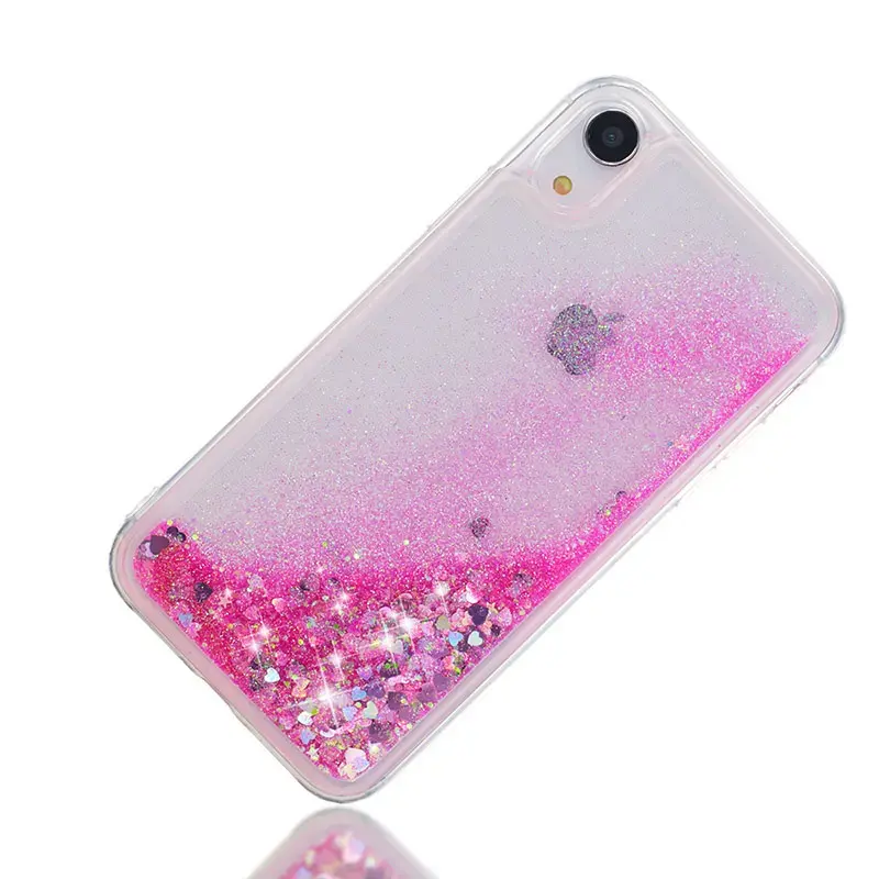 Glitter Case Girly Girls Women Bling Liquid Sparkle Fashion Flowing Quicksand Case for iPhone XR