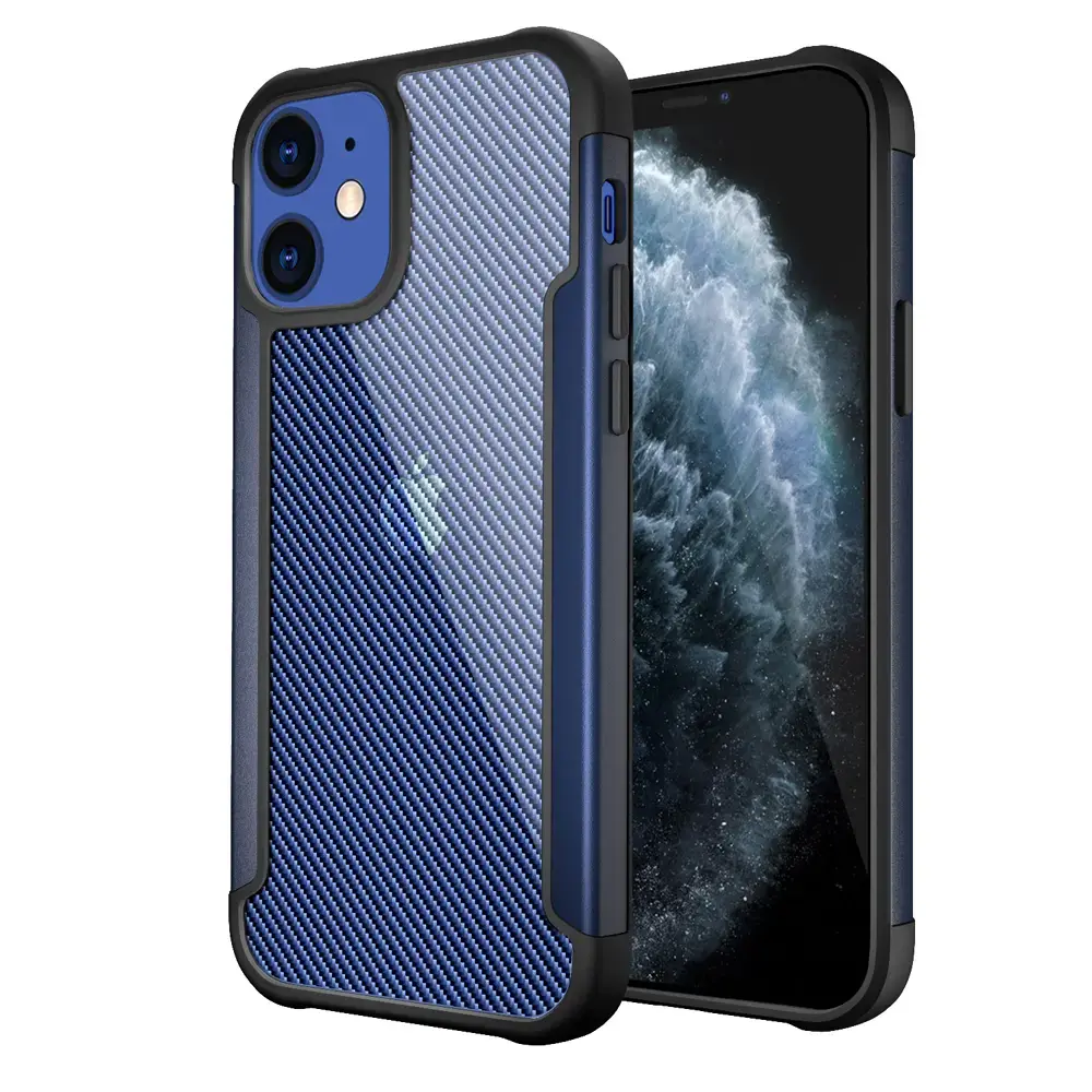 Shock Absorbing Protection PC TPU Case for iPhone 12 , Durable Aluminum Frame, 1.2 meter Drop Tested