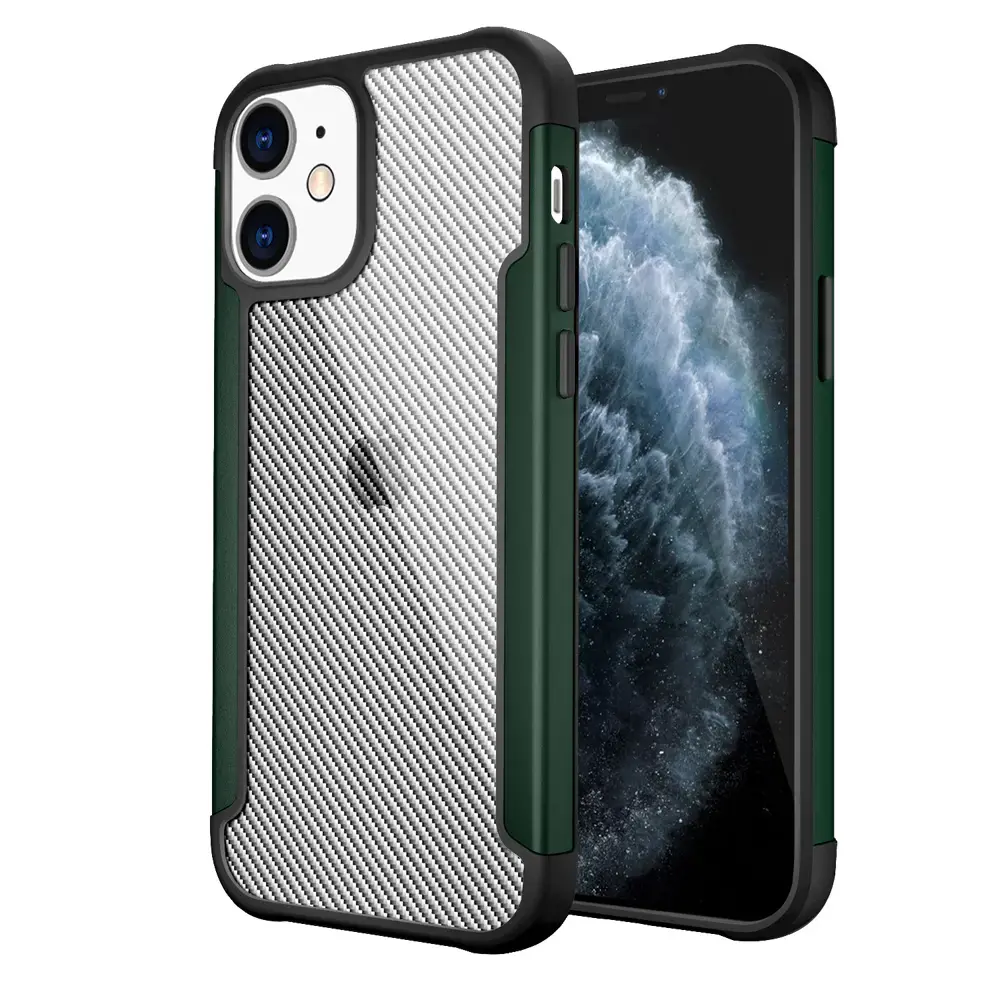 Shock Absorbing Protection PC TPU Case for iPhone 12 , Durable Aluminum Frame, 1.2 meter Drop Tested