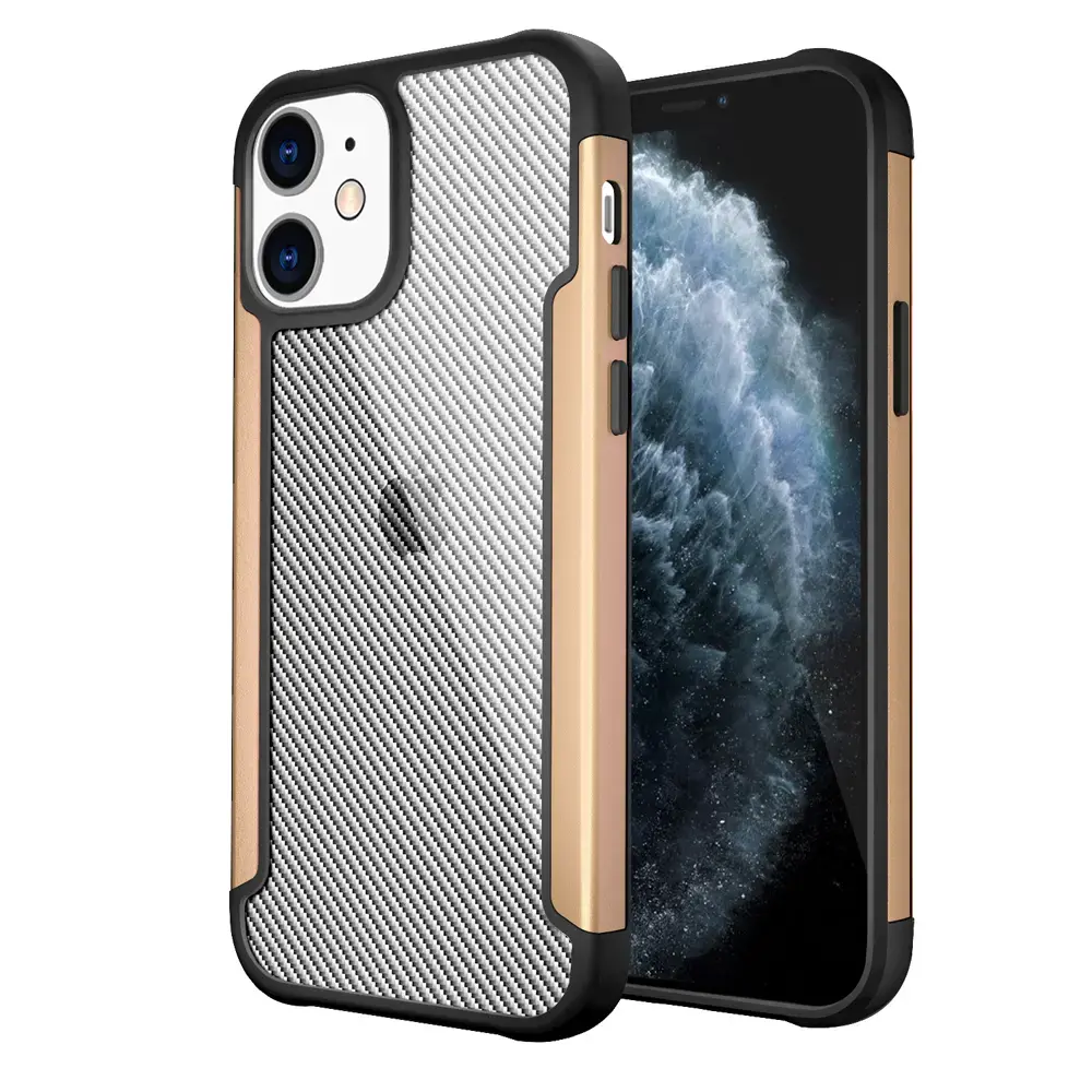 Shock Absorbing Protection PC TPU Case for iPhone 12 , Durable Aluminum Frame, 1.2 meter Drop Tested