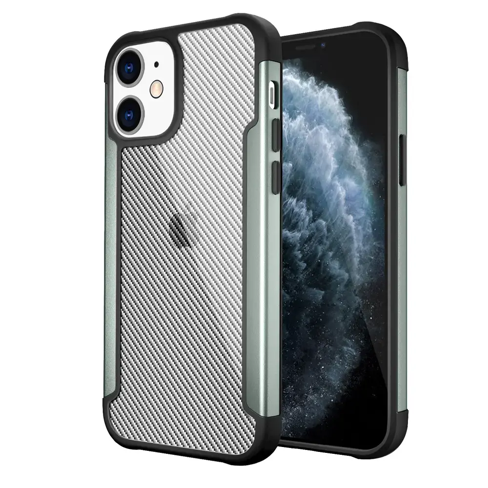 Shock Absorbing Protection PC TPU Case for iPhone 12 , Durable Aluminum Frame, 1.2 meter Drop Tested