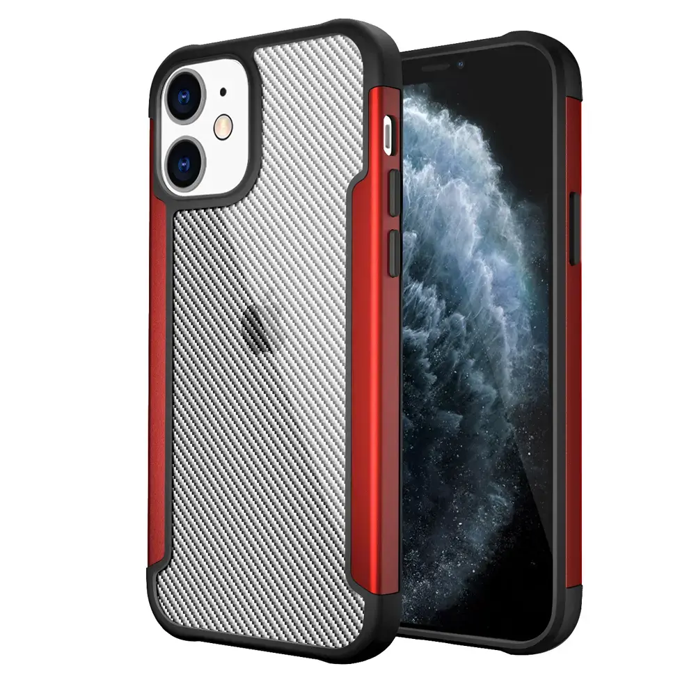 Shock Absorbing Protection PC TPU Case for iPhone 12 , Durable Aluminum Frame, 1.2 meter Drop Tested