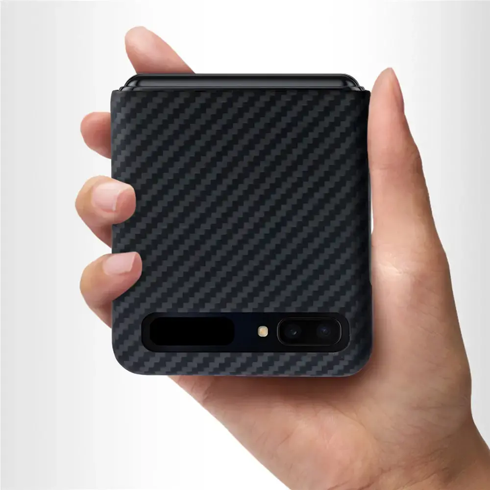  Samsung Galaxy Z Flip Case Carbon Fiber Material Slim Full Protection Cover for Samsung Z Flip 