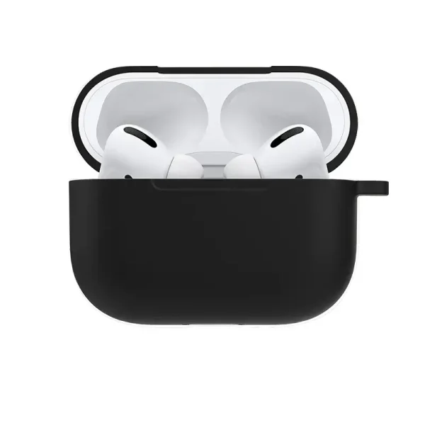 Black rubber touch soft cases for airpods pro