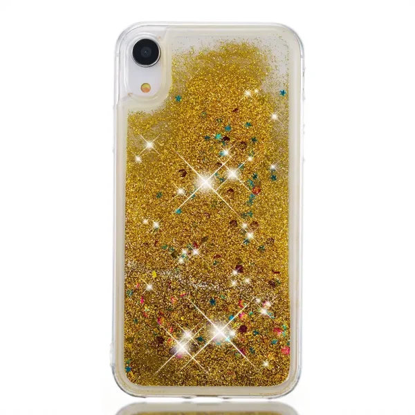 Customize shockproof glitter phone case with liquid sand flowing mobile cover for iPhone XR