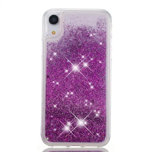 Custom Bling Liquid Flowing Glitter Phone Case For iPhone XR