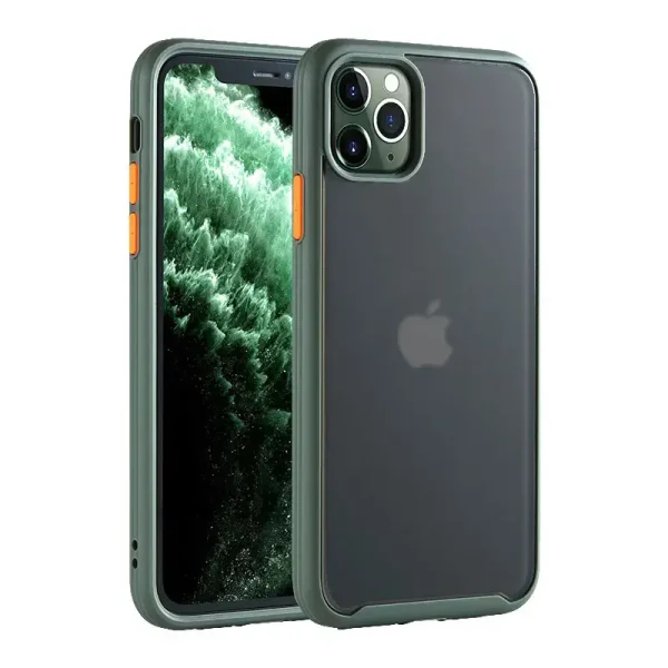 Hard back cover with soft bumper cases for iPhone 11 pro