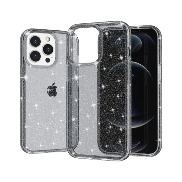 iphone 13 pro PC and TPU back case with shimmering powder (5)