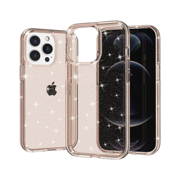 iphone 13 pro PC and TPU back case with shimmering powder (13)