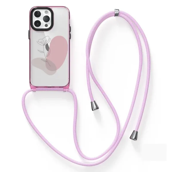 Printed iphone 15 pro necklace cases