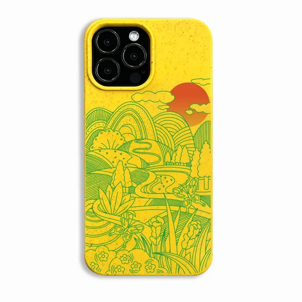 customize bio degarable phone cover with pattern for iphone 15 pro