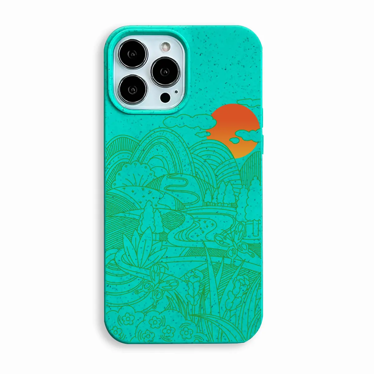 printed bio degradable phone case for iphone 15 pro