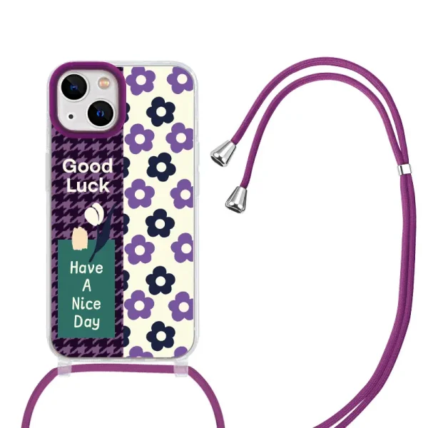 printed necklace phone covers for iphone 15 pro